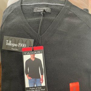 Tahari Tollegno 1900 Italian Merino Wool  Sweater